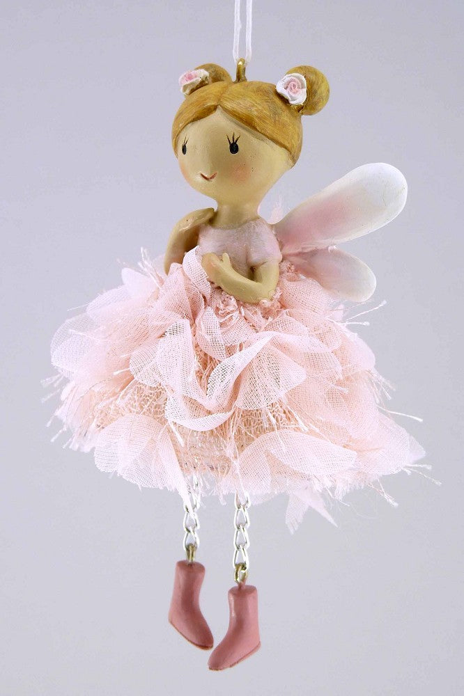 Elfenfigur Poly Stoff sortiert creme rosa mint 12cm