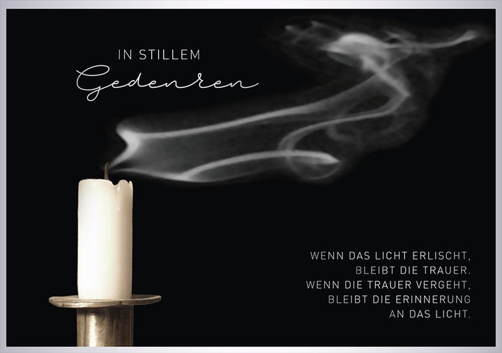 Classic Line Doppelkarte Gedenken Silberveredelung