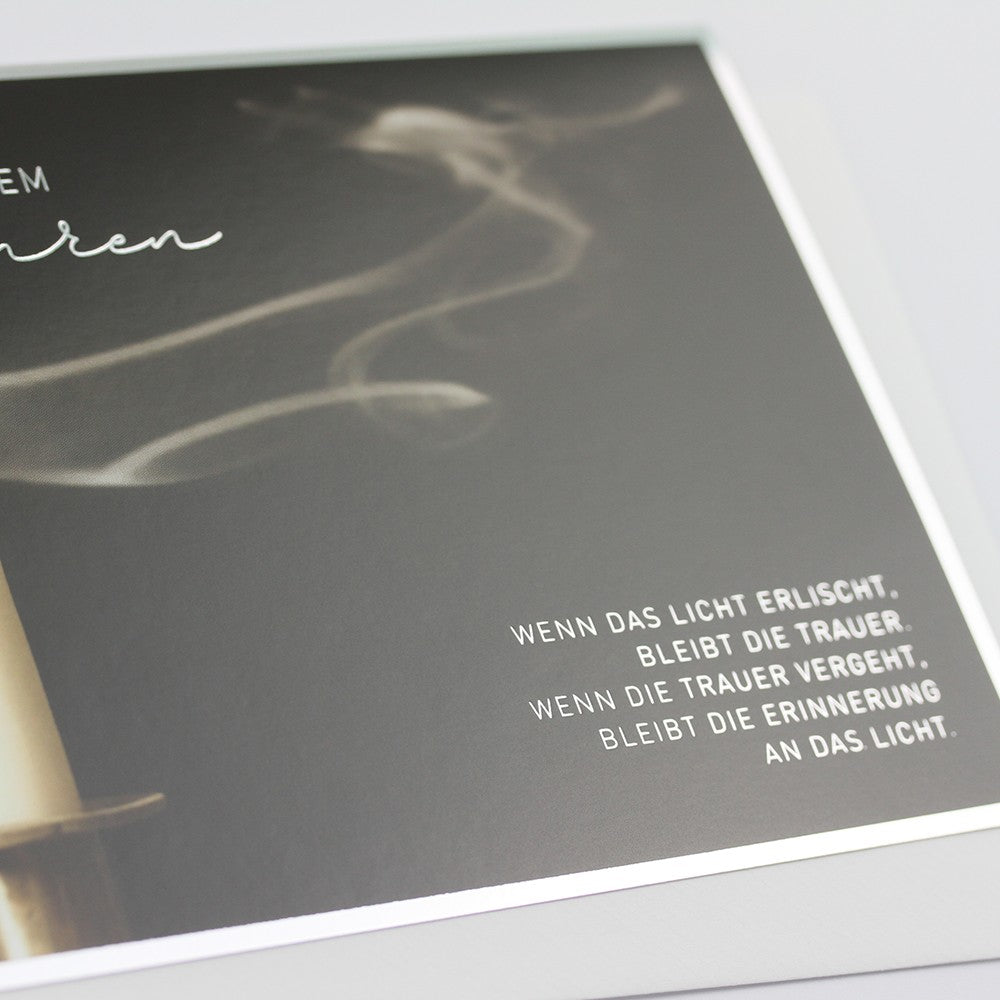 Doppelkarte Gedenken Classic Line Querformat