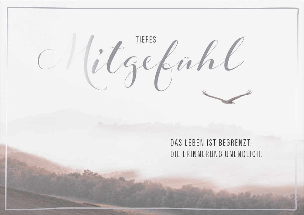 Classic Line Doppelkarte Mitgefühl Silberveredelung