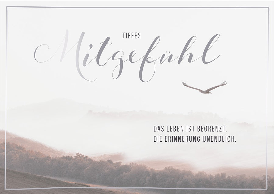 Classic Line Doppelkarte Mitgefühl Silberveredelung