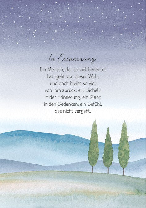 Classic Line Doppelkarte Erinnerung Alufin Satingloss Silber