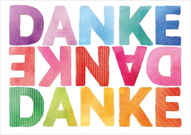 Classic Line Doppelkarte Danke Querformat