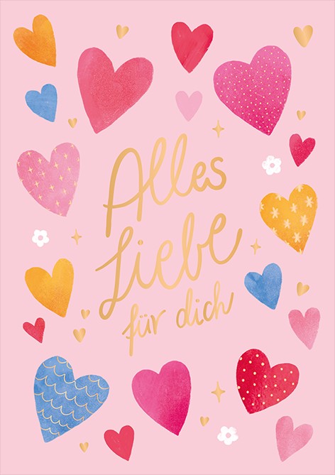 Classic Line Doppelkarte Alles Liebe für dich