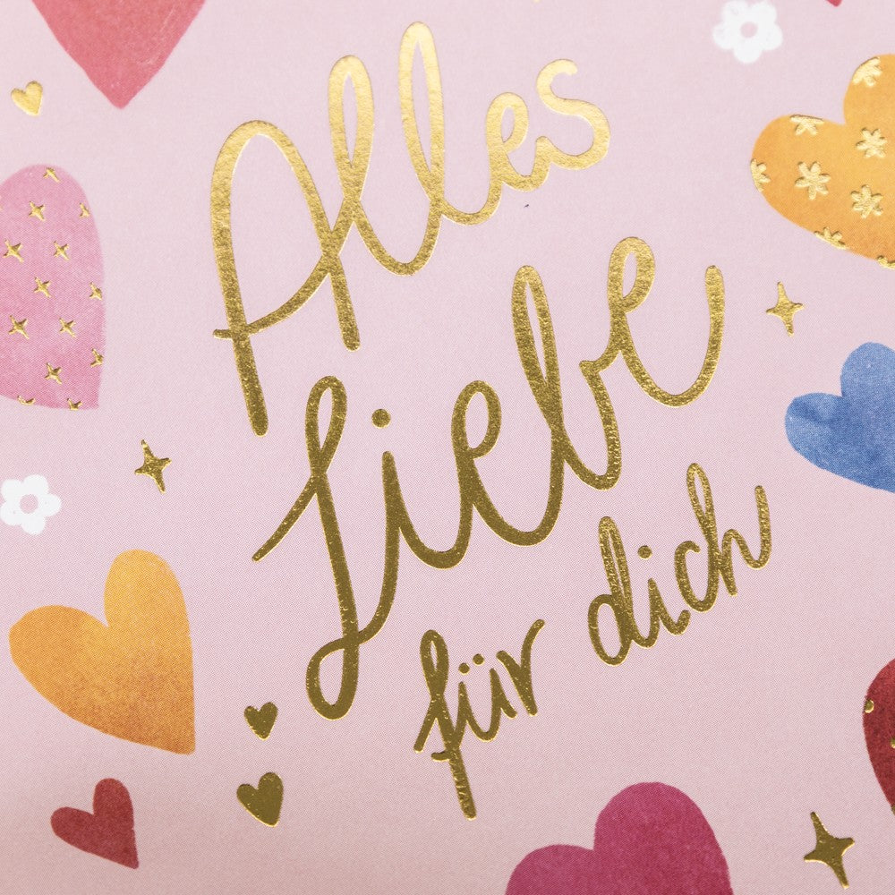  Doppelkarte Alles Liebe Classic Line Hochformat