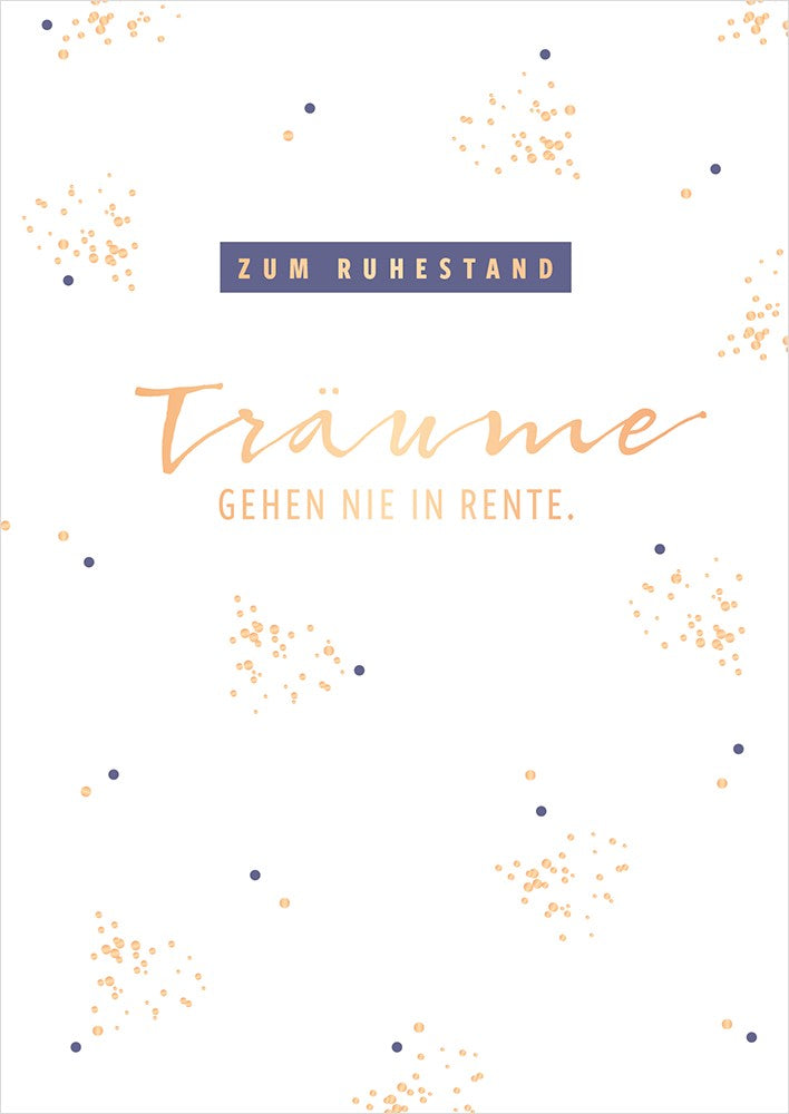 Classic Line Doppelkarte Ruhestand Träume Karte