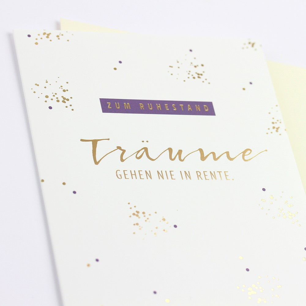 Doppelkarte Ruhestand Classic Line Hochformat
