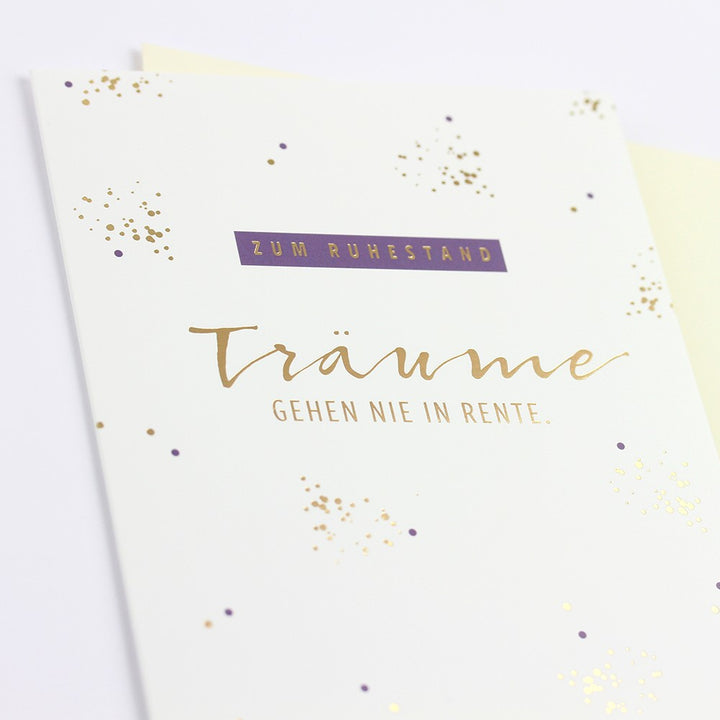 Doppelkarte Ruhestand Classic Line Hochformat