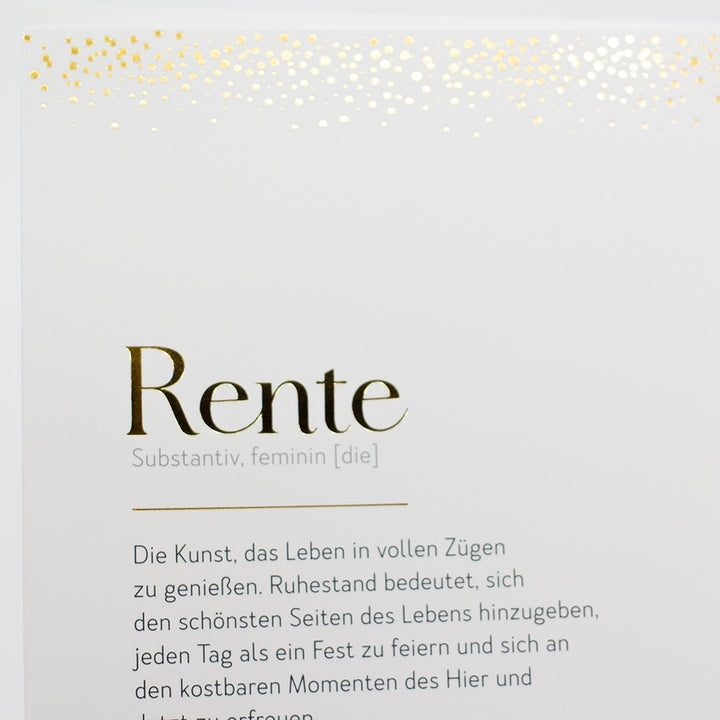 Doppelkarte Rente Classic Line Hochformat