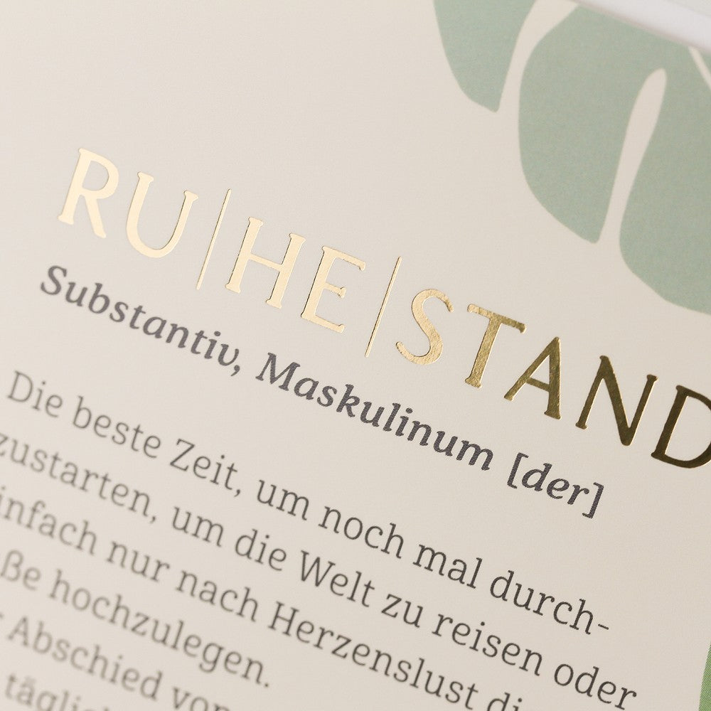 Doppelkarte Ruhestand Classic Line Hochformat