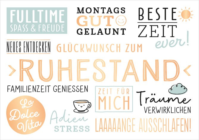 Classic Line Doppelkarte Ruhestand Spaß Karte