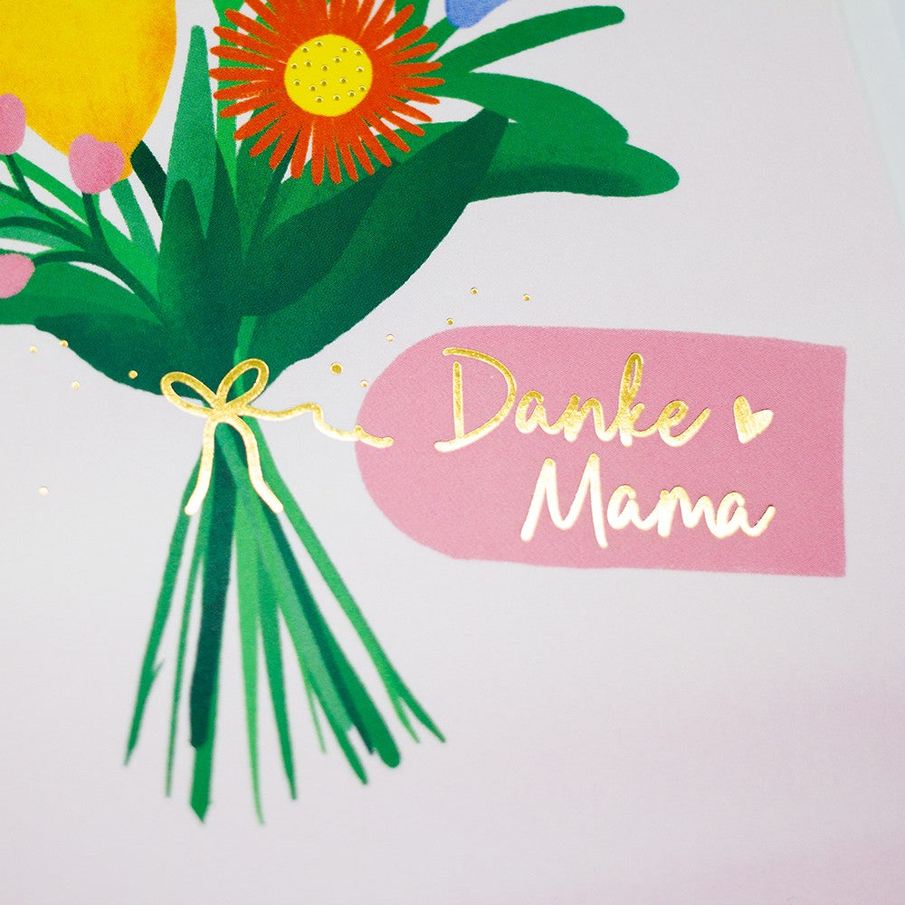 Doppelkarte Danke Mama Classic Line Hochformat