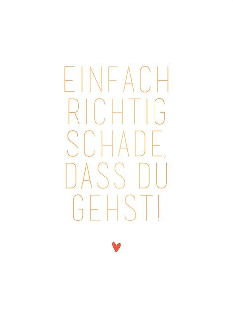 Classic Line Doppelkarte Abschied schade