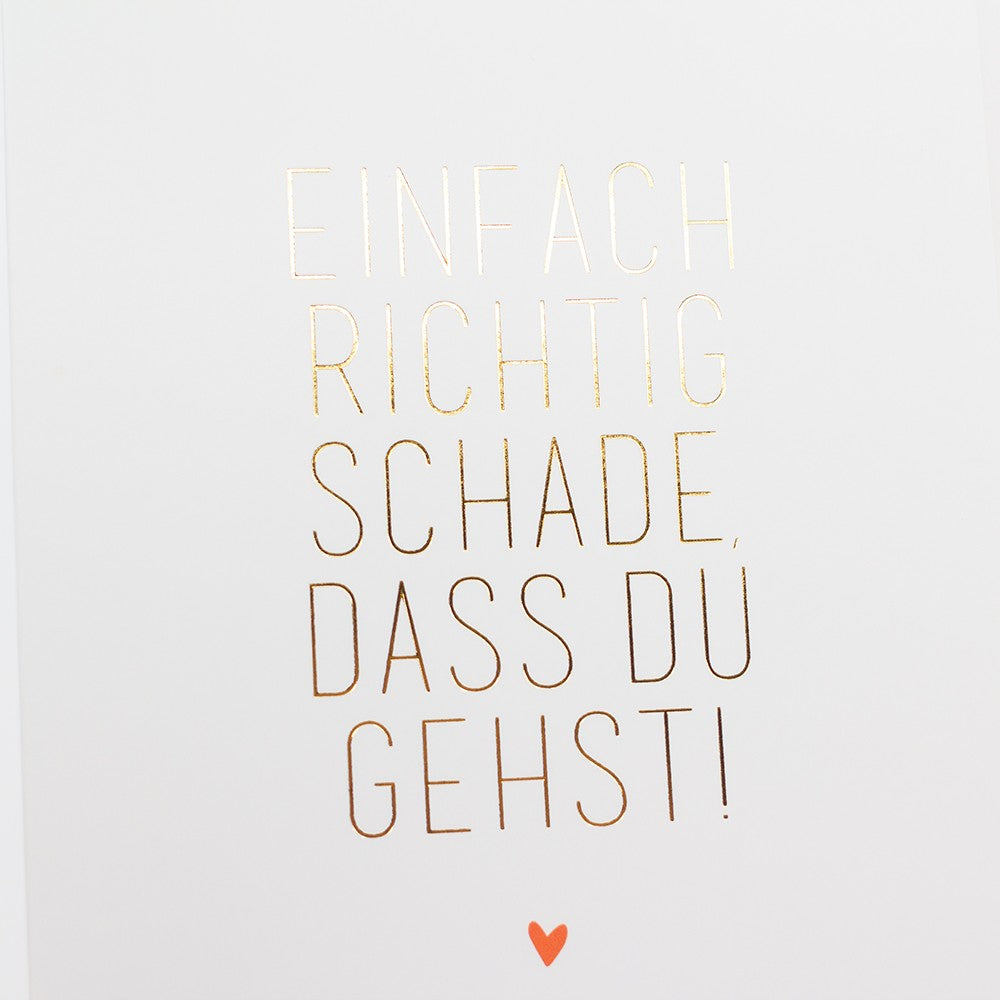  Doppelkarte Abschied Classic Line Hochformat