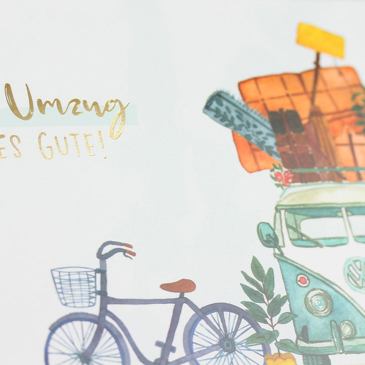 Doppelkarte Umzug Classic Line Querformat