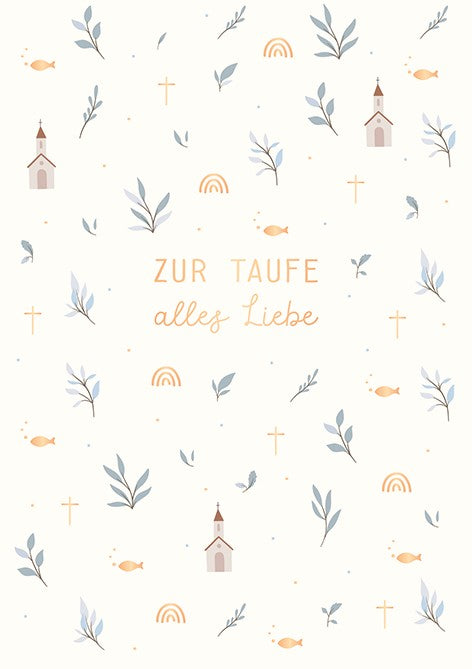 Classic Line Doppelkarte Taufe alles Liebe