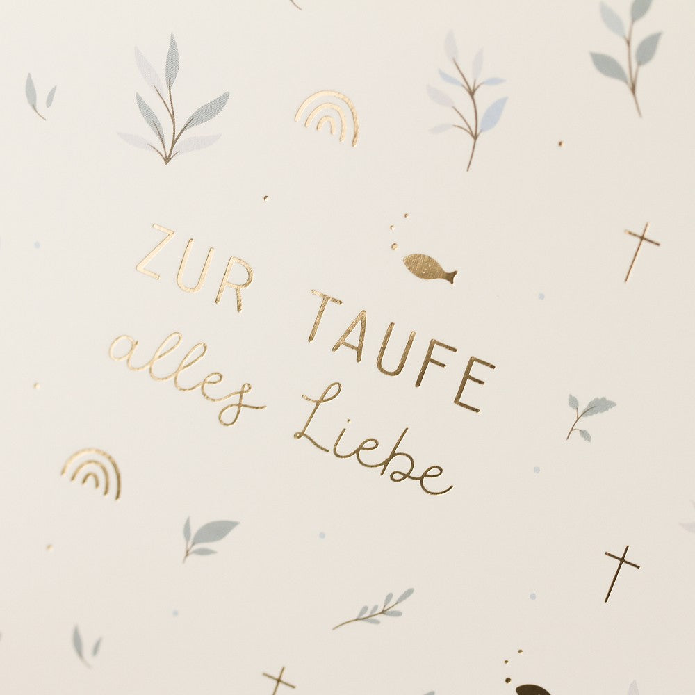 Doppelkarte Taufe alles Liebe Classic Line Hochformat