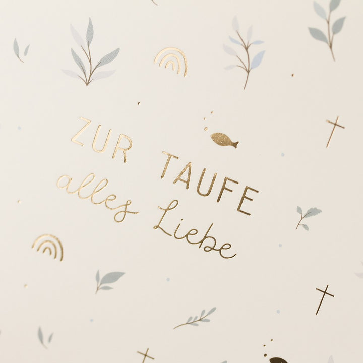 Doppelkarte Taufe alles Liebe Classic Line Hochformat