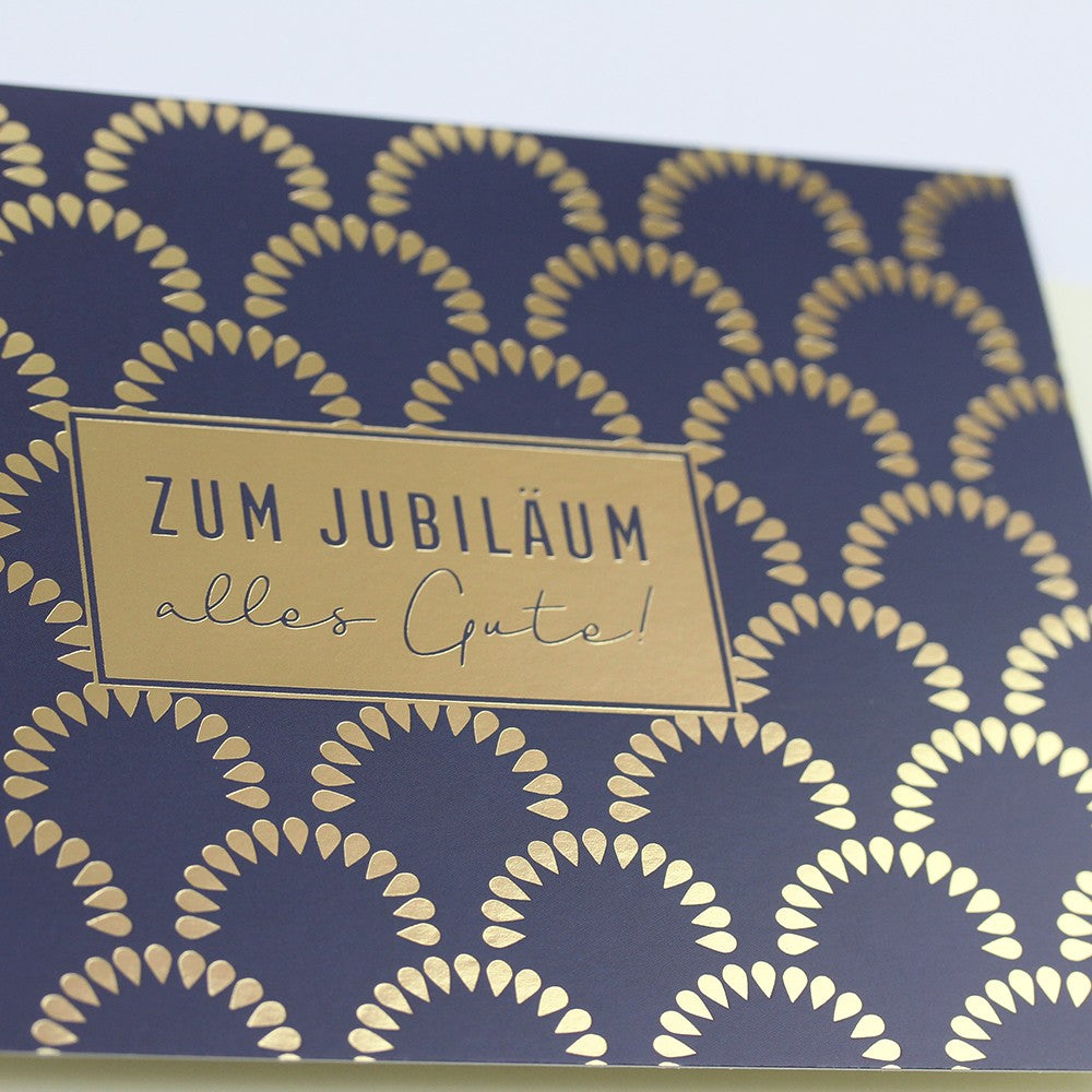 Doppelkarte Jubiläum Classic Line Querformat