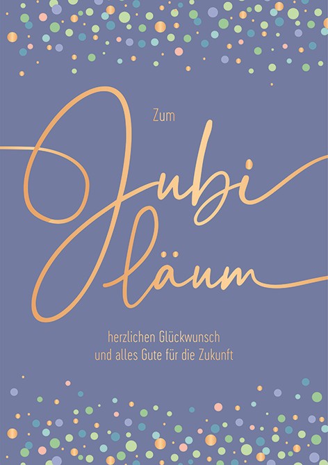 Classic Line Doppelkarte Jubiläum Glückwunsch