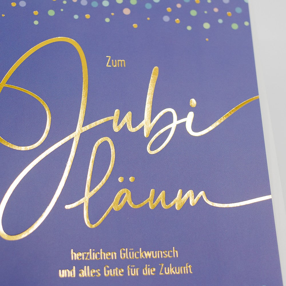 Doppelkarte Jubiläum Classic Line Hochformat