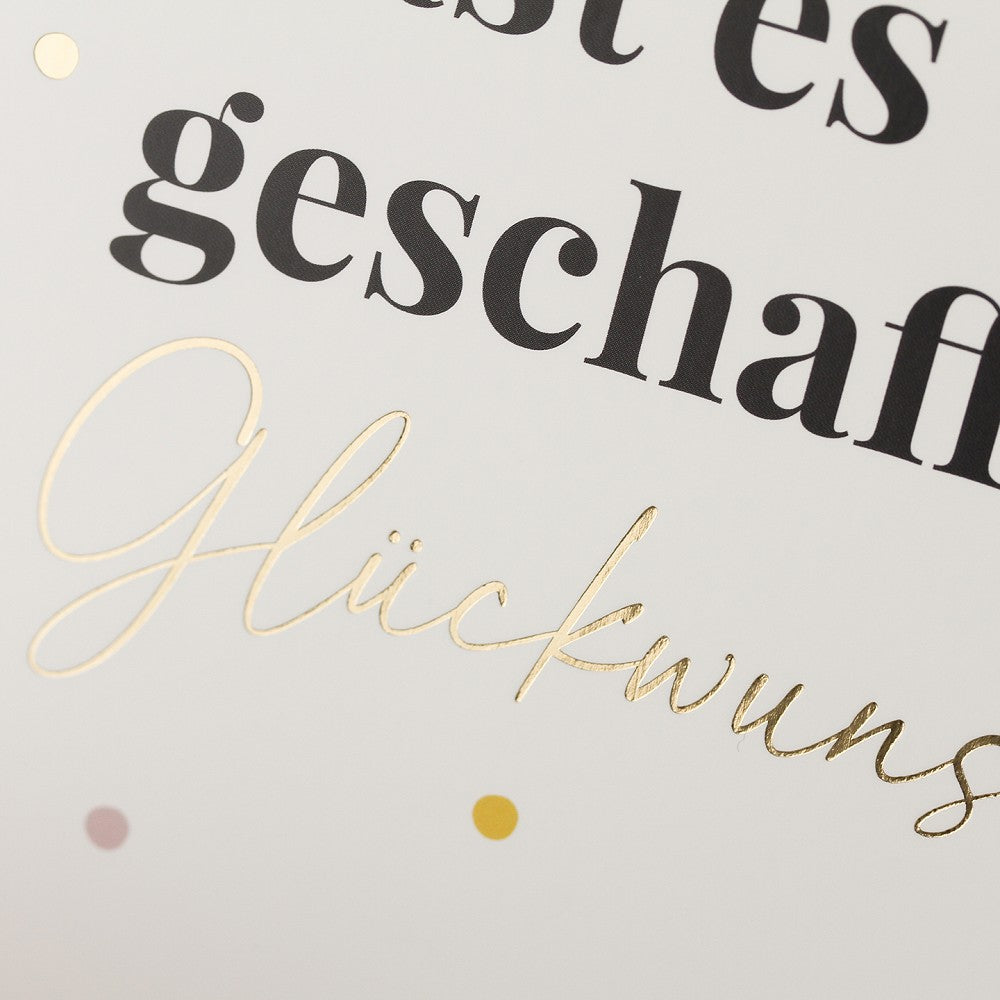 Doppelkarte Prüfung Classic Line Hochformat