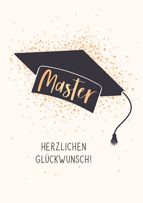 Classic Line Doppelkarte Master Glückwunsch