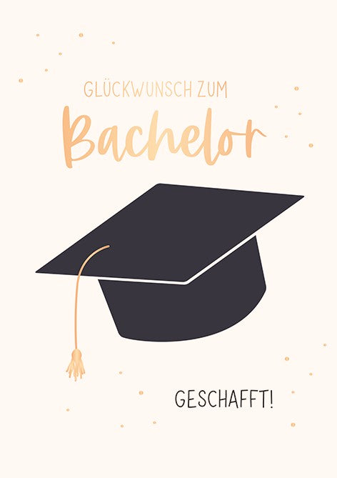 Classic Line Doppelkarte Bachelor Glückwunsch