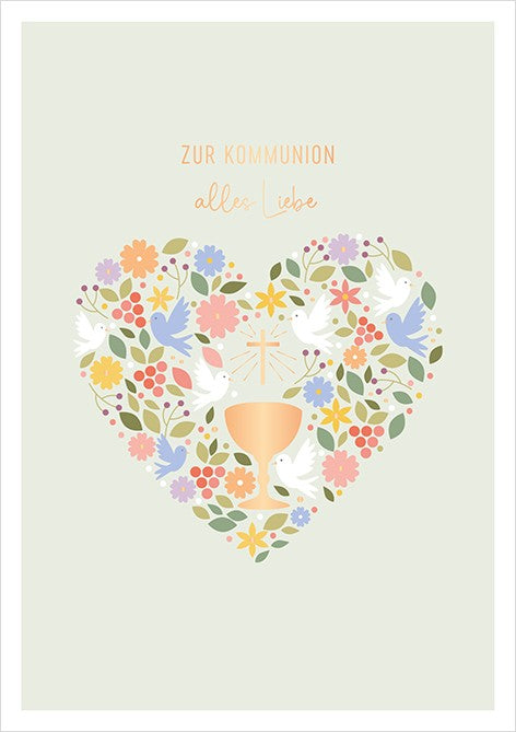 Classic Line Doppelkarte Kommunion alles Liebe