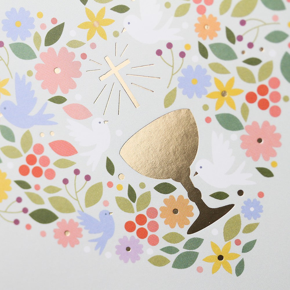 Doppelkarte Kommunion alles Liebe Classic Line Hochformat