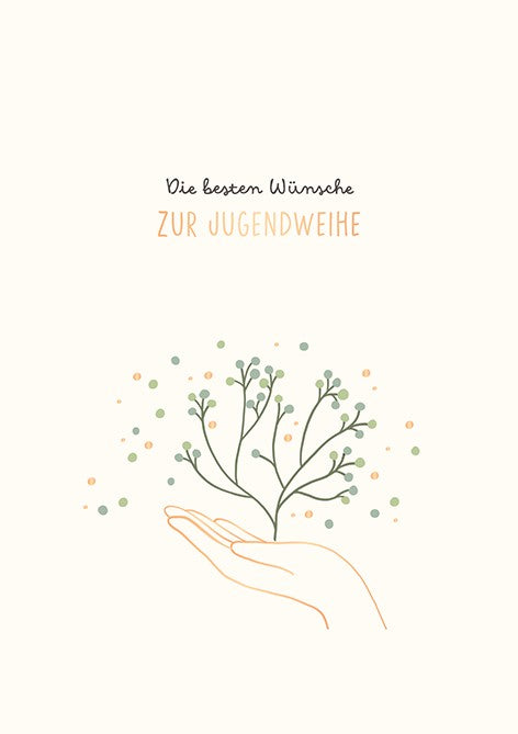 Classic Line Doppelkarte Jugendweihe beste Wünsche