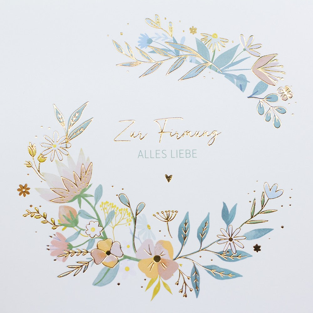 Doppelkarte Firmung alles Liebe Classic Line Querformat