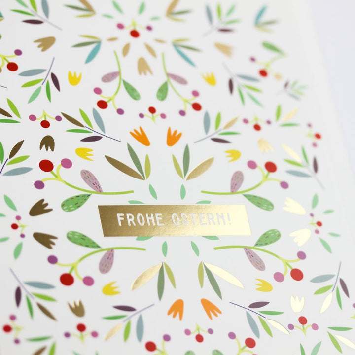 Doppelkarte Ostern Frohe Ostern Classic Line Hochformat