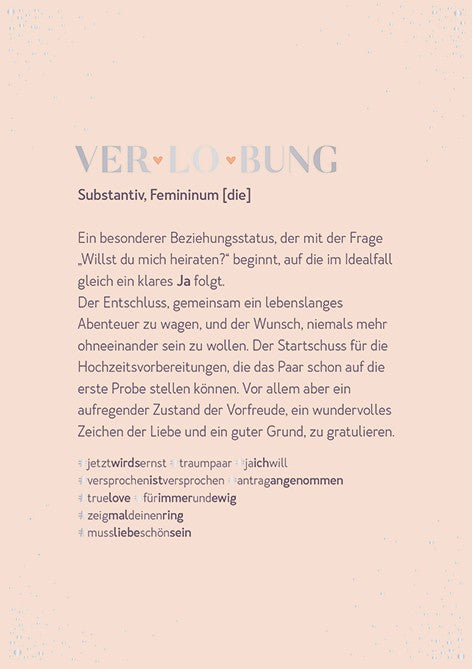 Classic Line Doppelkarte Verlobung Karte