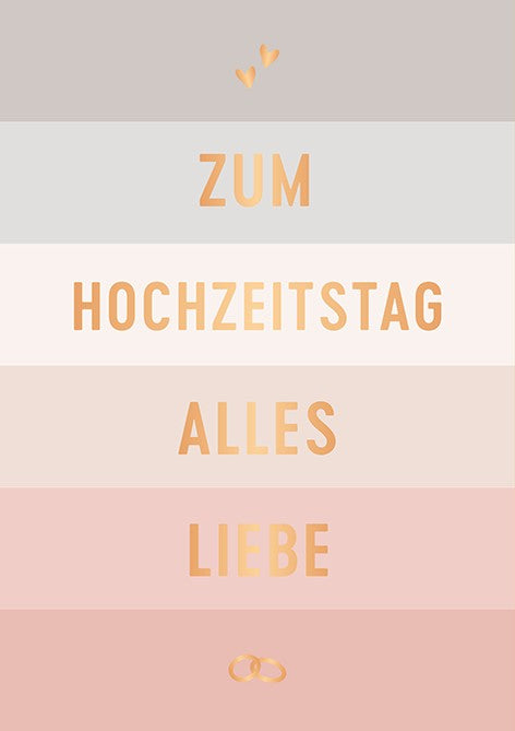 Classic Line Doppelkarte Hochzeitstag alles Liebe