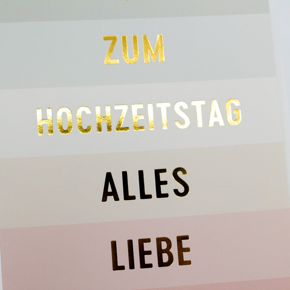 Doppelkarte Hochzeitstag alles Liebe Classic Line Hochformat