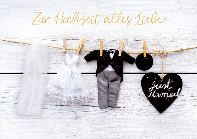 Classic Line Doppelkarte Hochzeit alles Liebe