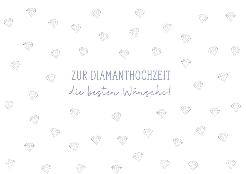 Classic Line Doppelkarte Diamanthochzeit beste Wünsche