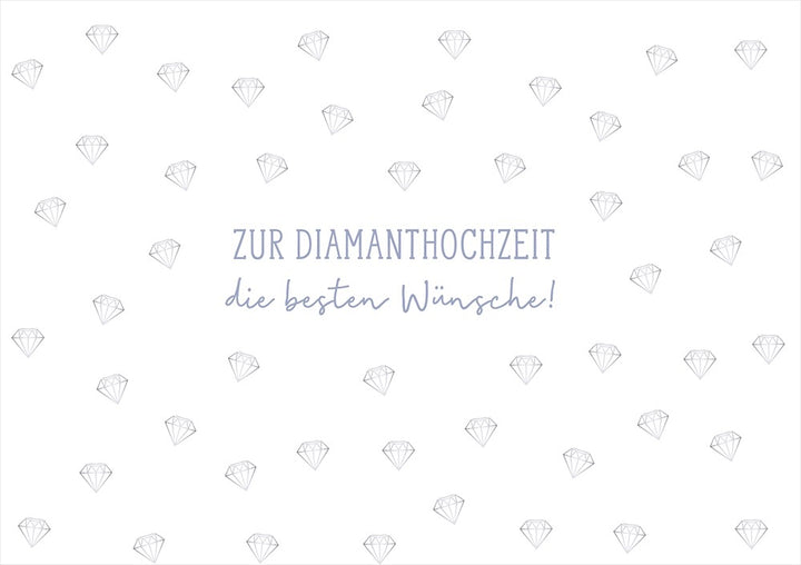 Classic Line Doppelkarte Diamanthochzeit beste Wünsche
