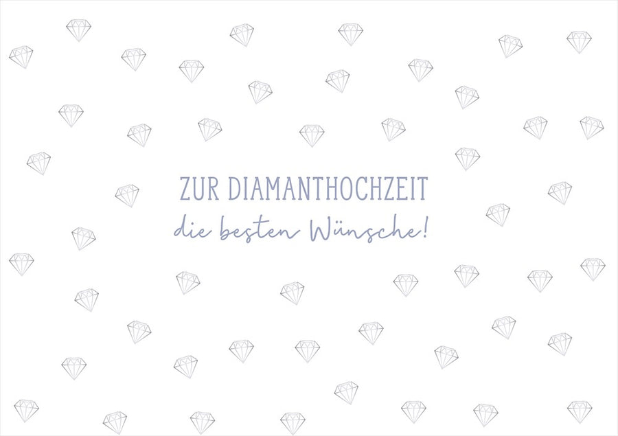 Classic Line Doppelkarte Diamanthochzeit beste Wünsche