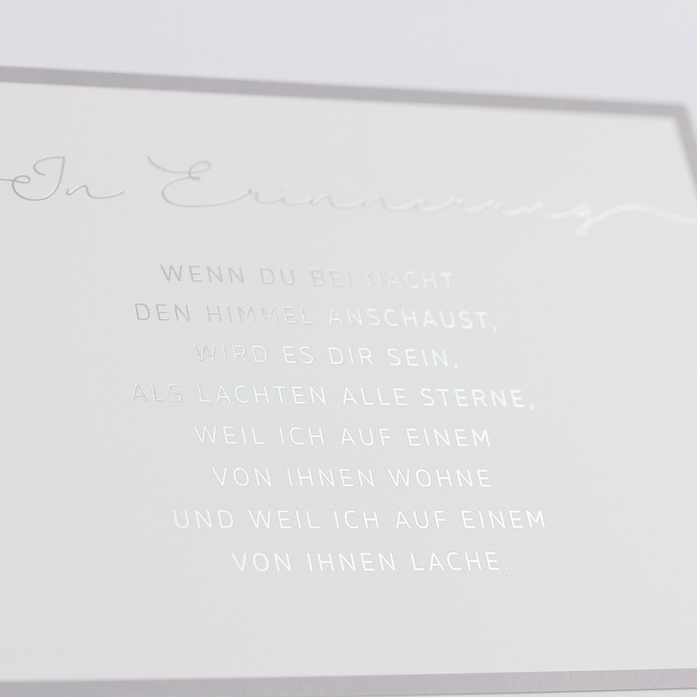 Doppelkarte Erinnerung Classic Line Querformat