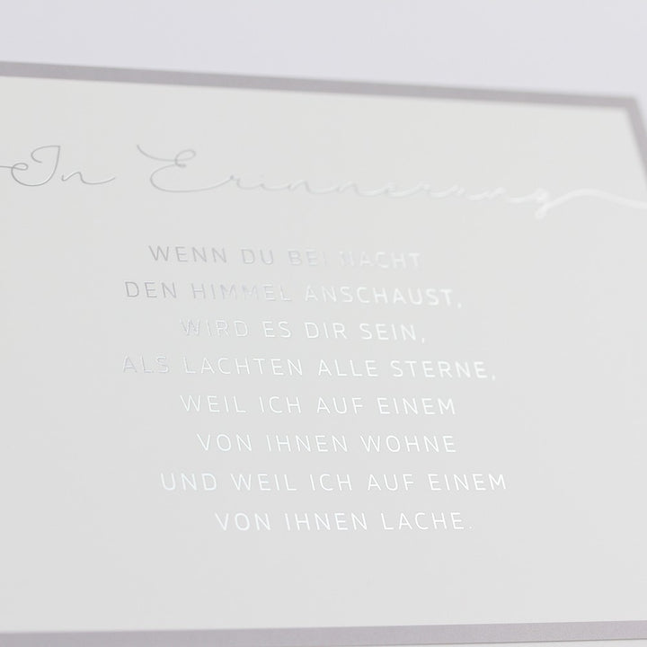 Doppelkarte Erinnerung Classic Line Querformat