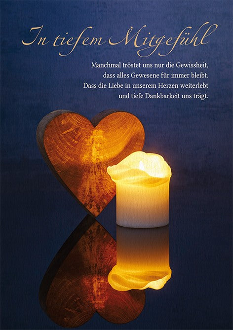 Classic Line Doppelkarte tiefes Mitgefühl Anteilnahme