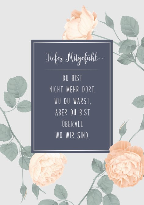 Classic Line Doppelkarte tiefes Mitgefühl überall Anteilnahme