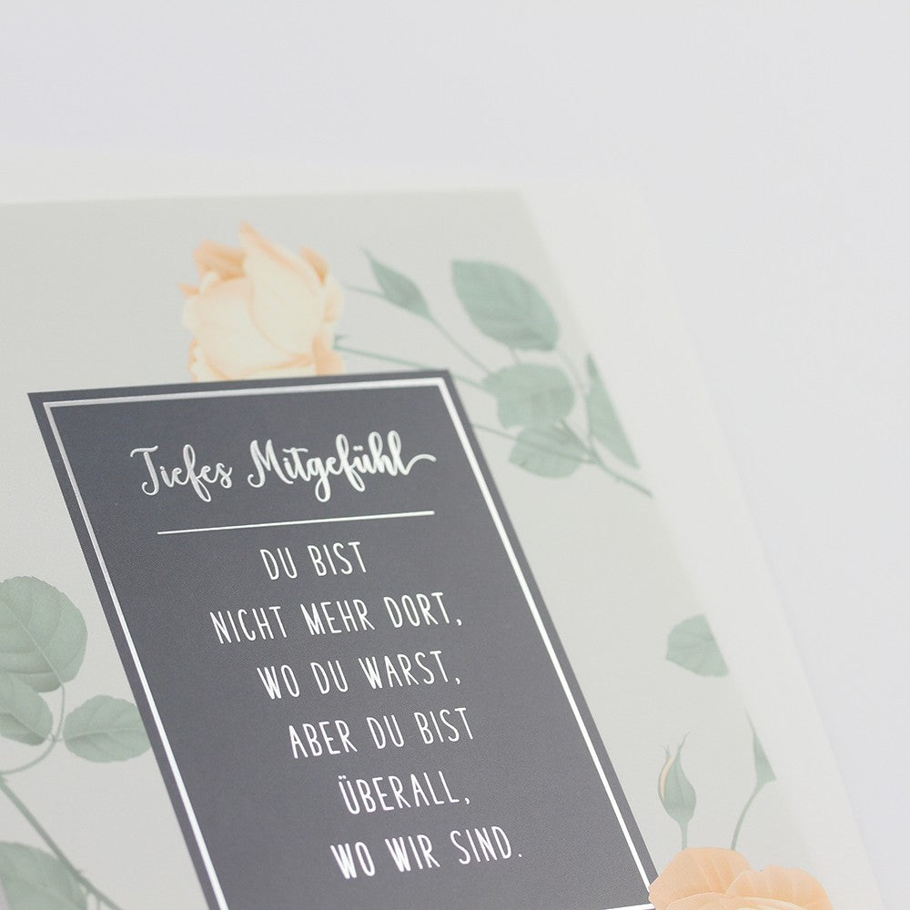 Doppelkarte Mitgefühl überall Classic Line Hochformat