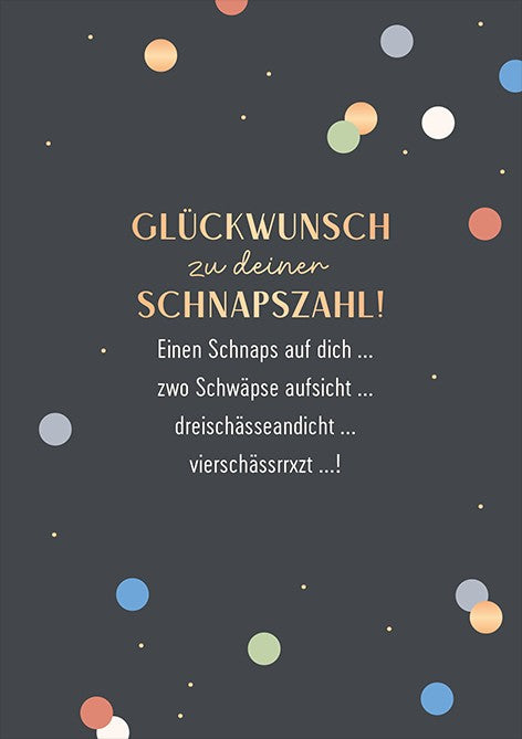 Classic Line Doppelkarte Schnapszahl Glückwunsch