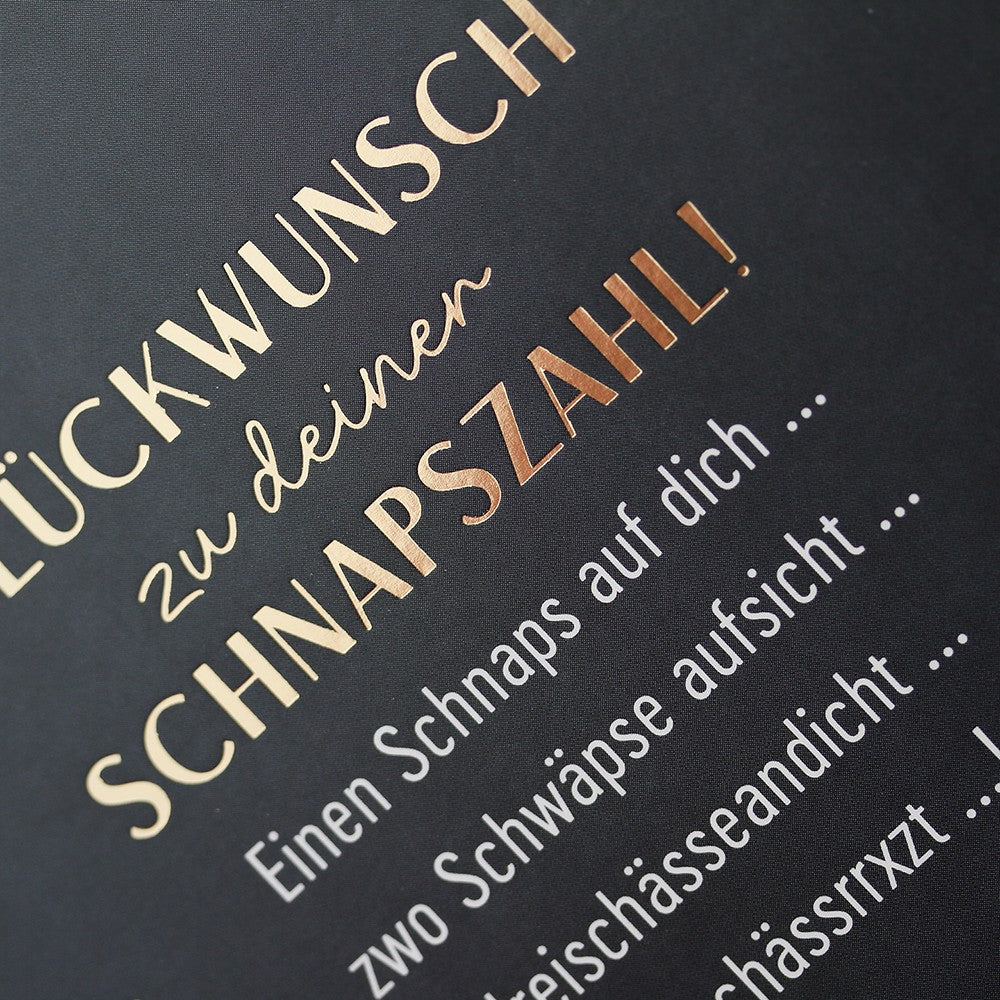 Doppelkarte Schnapszahl Classic Line Hochformat