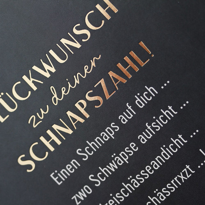 Doppelkarte Schnapszahl Classic Line Hochformat