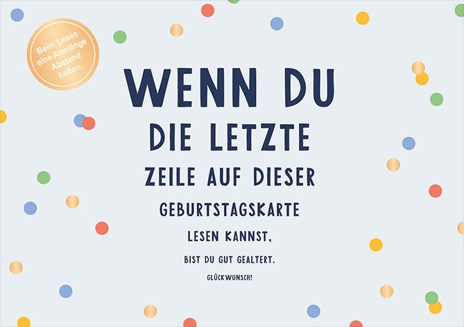 Classic Line Doppelkarte Geburtstag gut gealtert