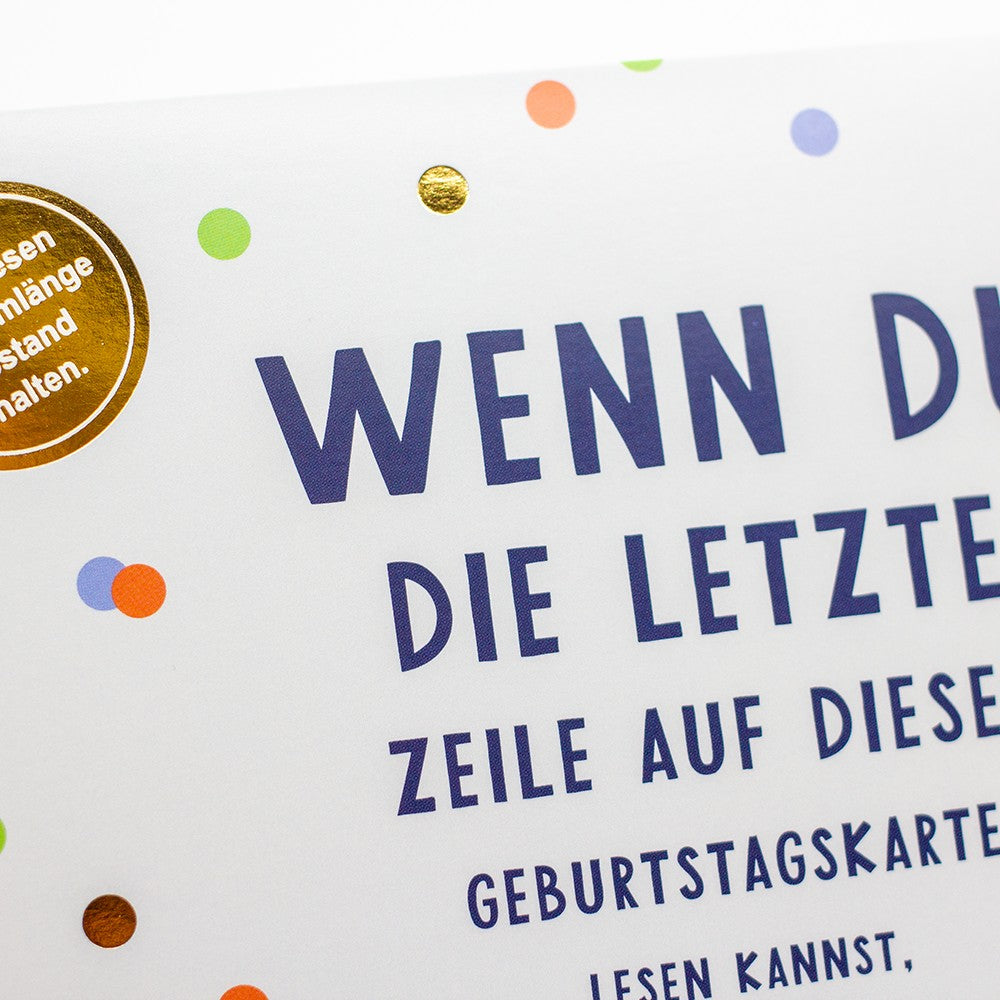 Doppelkarte Geburtstag gut gealtert Classic Line Querformat